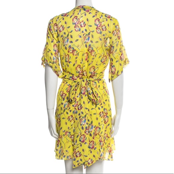 Tanya Taylor Silk Yellow Floral Dress - Picture 4 of 6